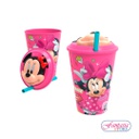 VASO 415 ML 3D CON PAJITA MINNIE