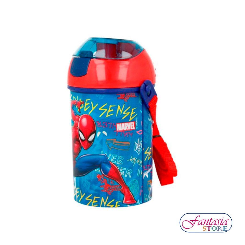 VASO ROBOT POP UP 450 ML. SPIDERMAN RED