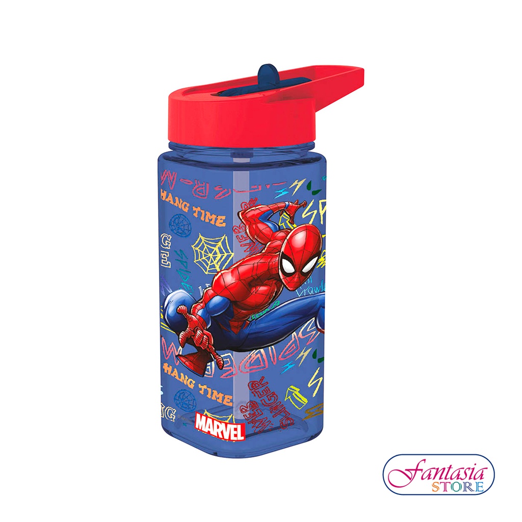 ST BOTELLA CUADRADA SPIDERMAN