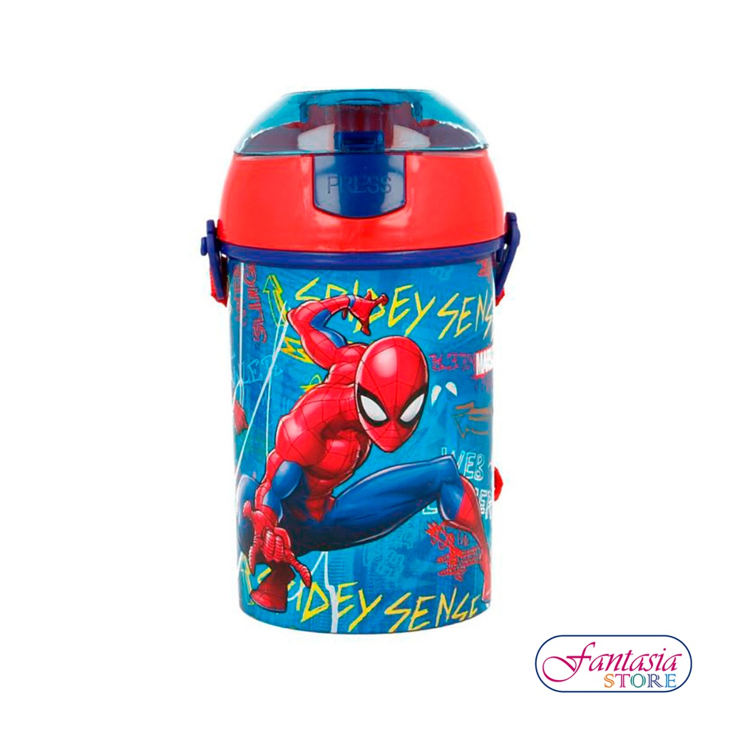 VASO ROBOT POP UP 450 ML. SPIDERMAN RED